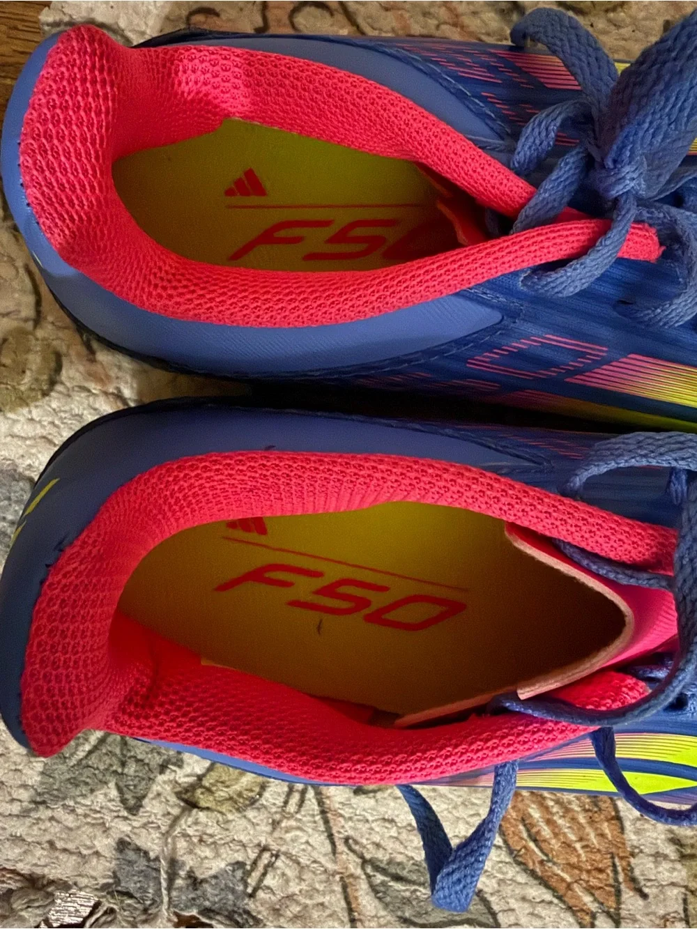 adidas Pink and Yellow Athletic cleats